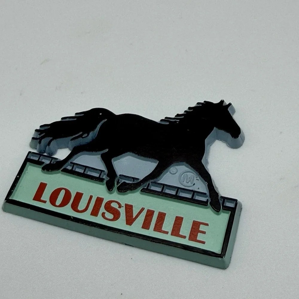 Louisville Souvenir Fridge Magnet Horse Racing Country‎ Farm Vintage MCM 2